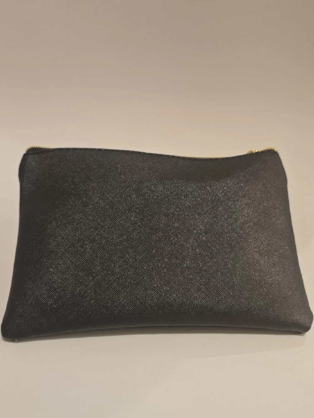 ELLE Black 'Beauty' Cosmetic Pouch with Rainbow Lettering